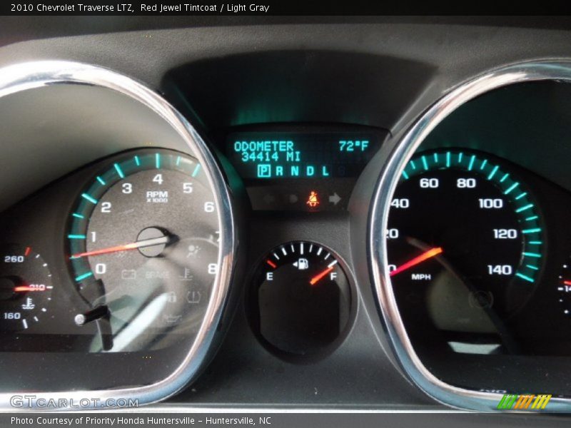 Red Jewel Tintcoat / Light Gray 2010 Chevrolet Traverse LTZ
