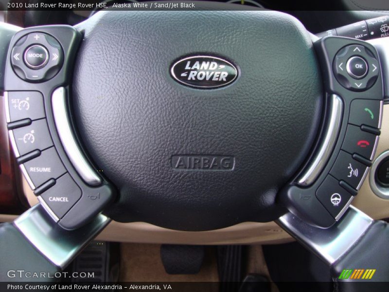 Alaska White / Sand/Jet Black 2010 Land Rover Range Rover HSE