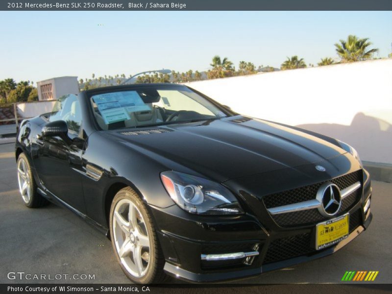 Black / Sahara Beige 2012 Mercedes-Benz SLK 250 Roadster