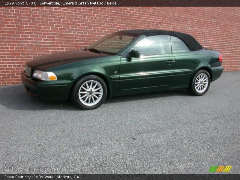 Emerald Green Metallic / Beige 1999 Volvo C70 LT Convertible