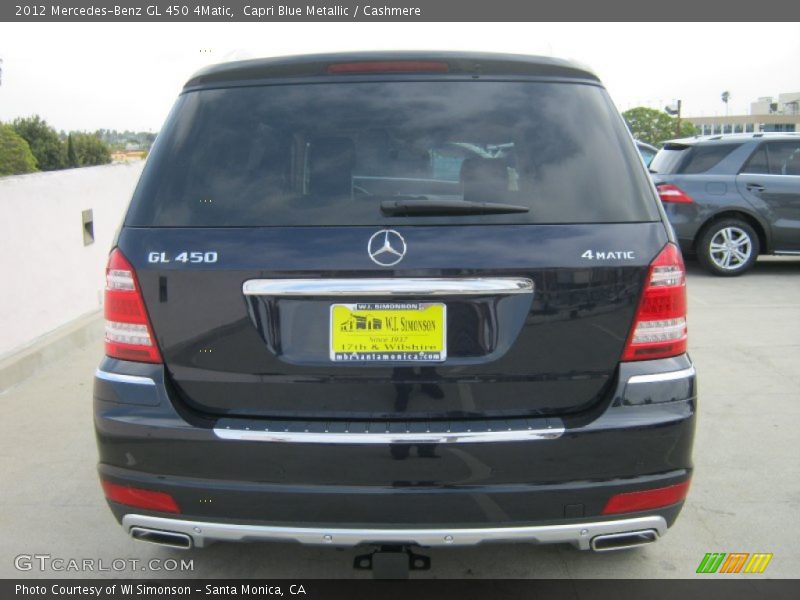 Capri Blue Metallic / Cashmere 2012 Mercedes-Benz GL 450 4Matic