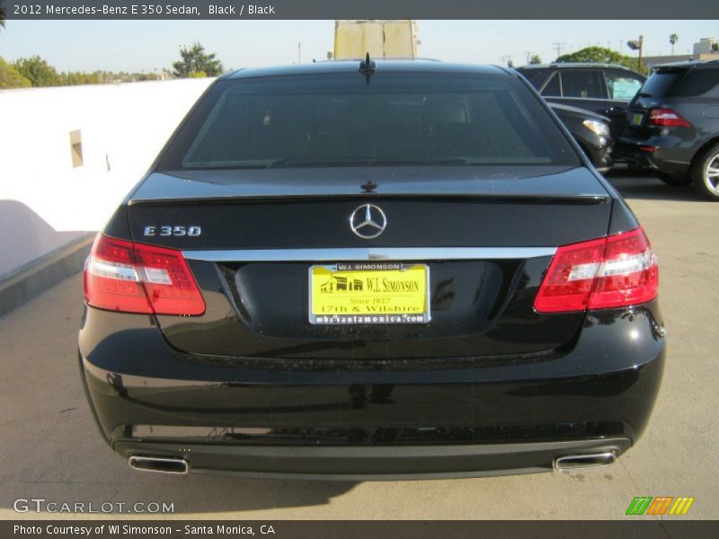 Black / Black 2012 Mercedes-Benz E 350 Sedan