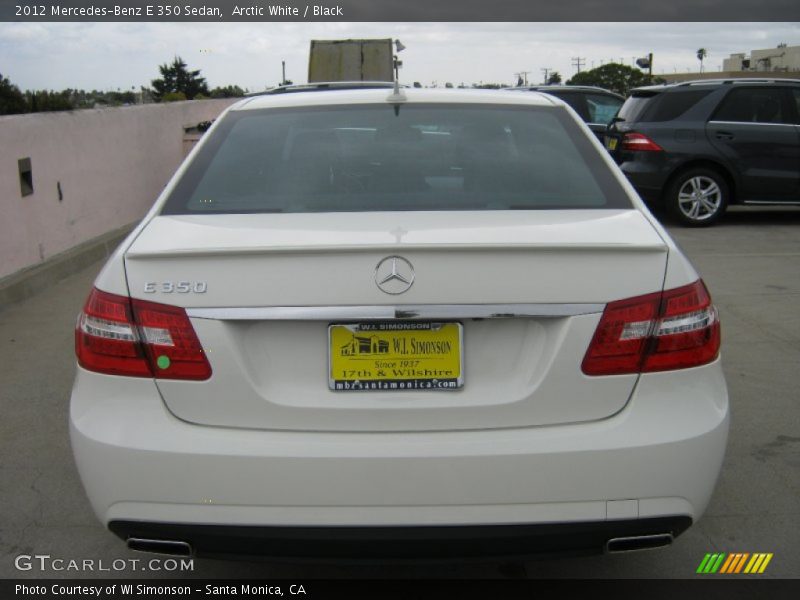 Arctic White / Black 2012 Mercedes-Benz E 350 Sedan