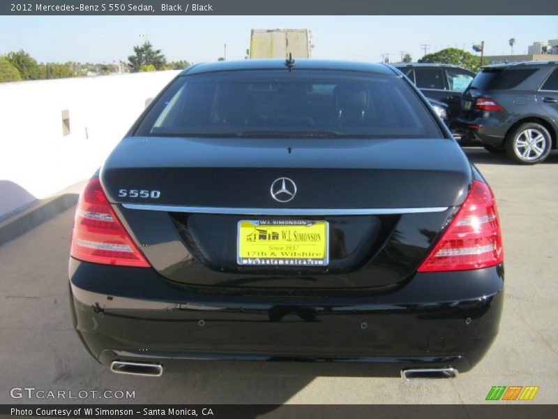 Black / Black 2012 Mercedes-Benz S 550 Sedan