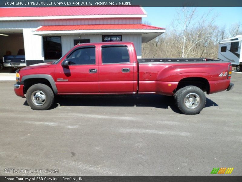 Victory Red / Neutral 2004 GMC Sierra 3500 SLT Crew Cab 4x4 Dually