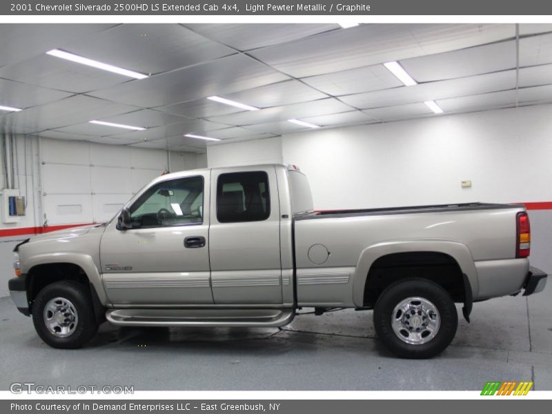 Light Pewter Metallic / Graphite 2001 Chevrolet Silverado 2500HD LS Extended Cab 4x4