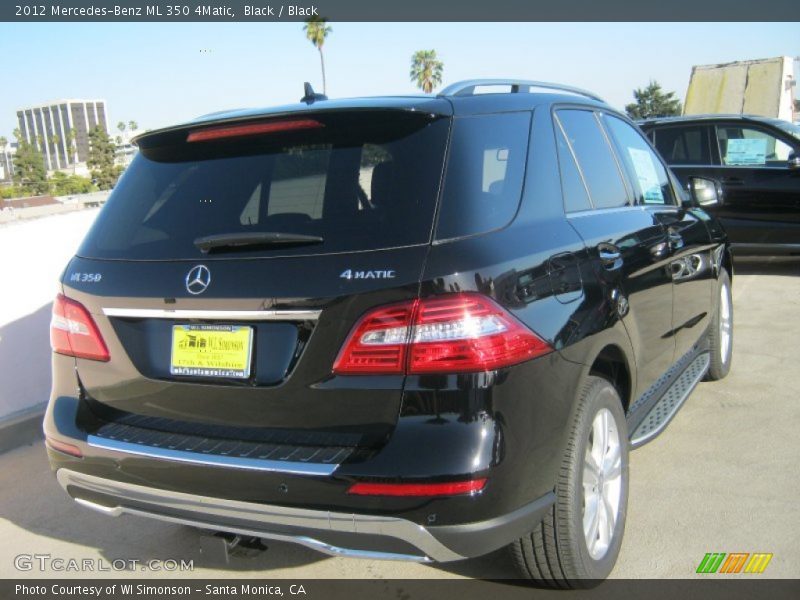 Black / Black 2012 Mercedes-Benz ML 350 4Matic