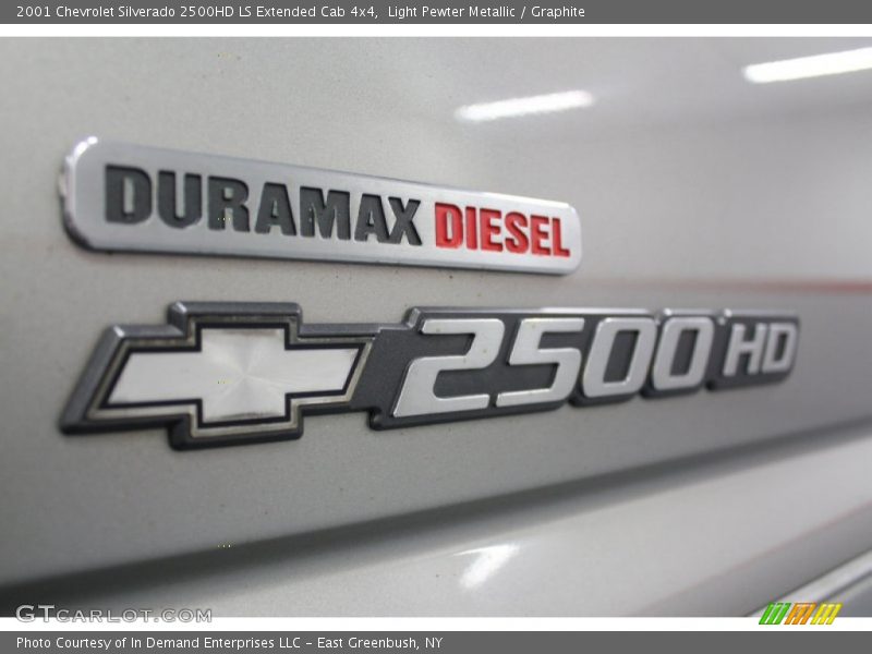 Light Pewter Metallic / Graphite 2001 Chevrolet Silverado 2500HD LS Extended Cab 4x4