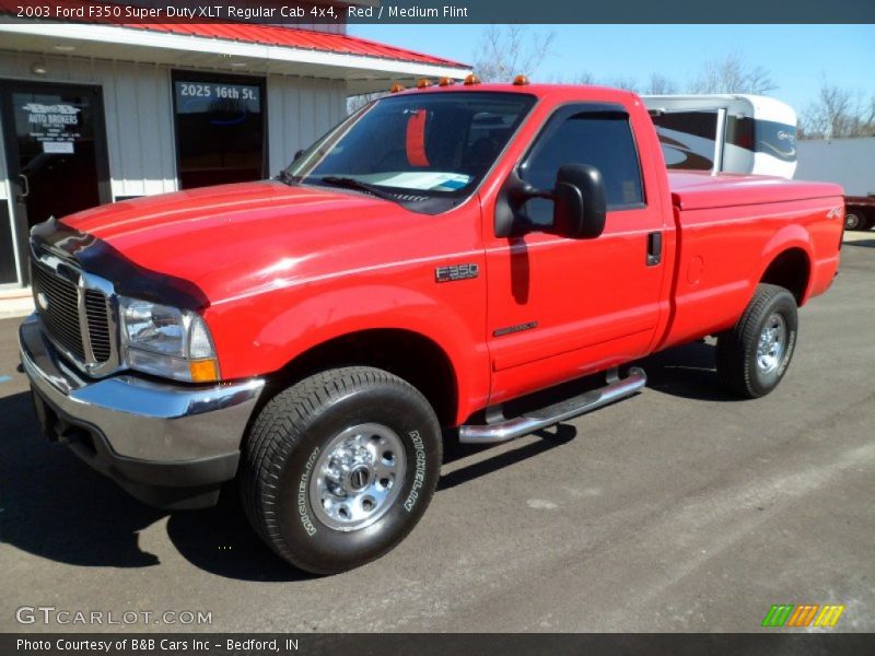 Red / Medium Flint 2003 Ford F350 Super Duty XLT Regular Cab 4x4
