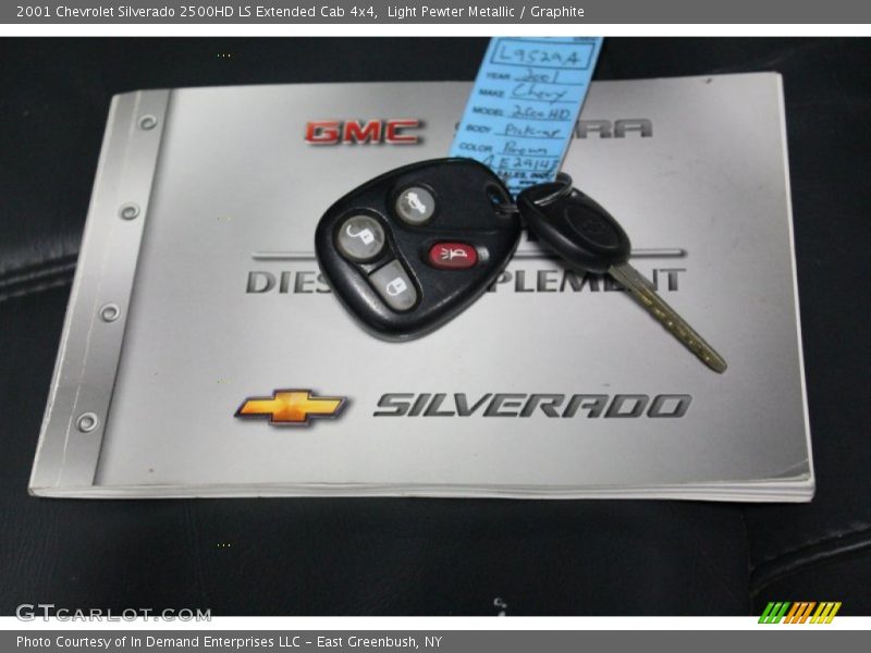 Light Pewter Metallic / Graphite 2001 Chevrolet Silverado 2500HD LS Extended Cab 4x4