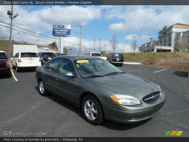 Spruce Green Metallic / Medium Graphite 2003 Ford Taurus SE