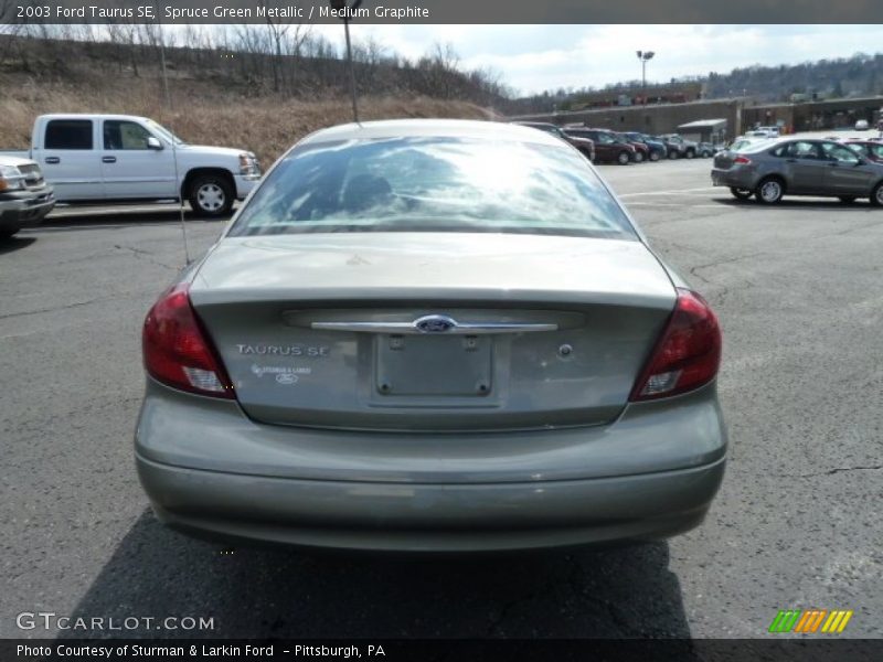 Spruce Green Metallic / Medium Graphite 2003 Ford Taurus SE