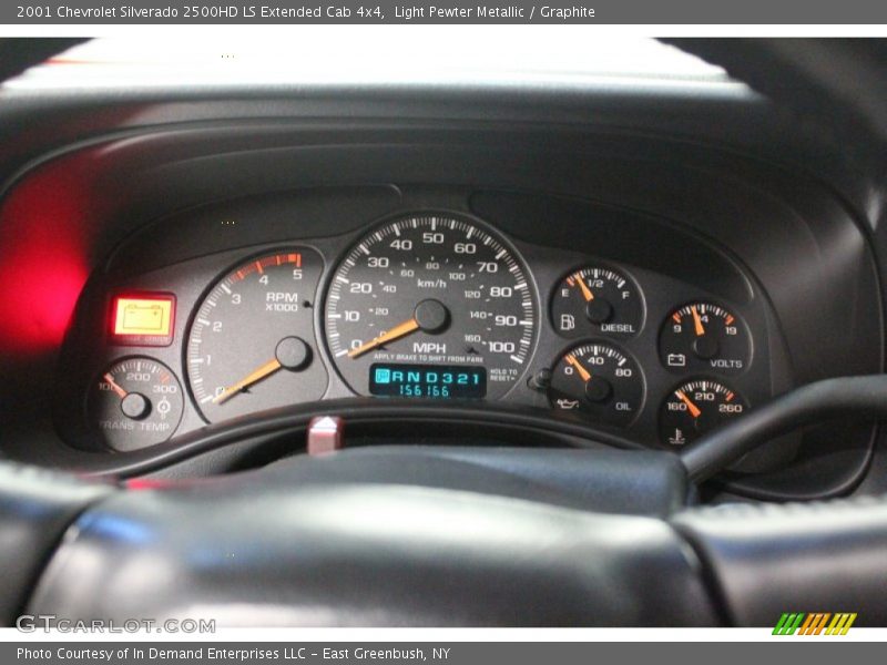 Light Pewter Metallic / Graphite 2001 Chevrolet Silverado 2500HD LS Extended Cab 4x4