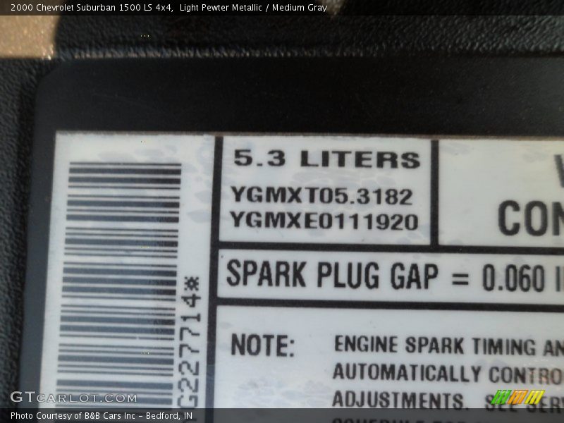 Light Pewter Metallic / Medium Gray 2000 Chevrolet Suburban 1500 LS 4x4