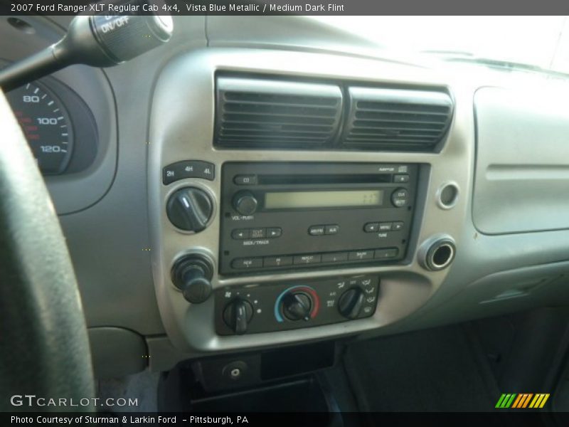 Vista Blue Metallic / Medium Dark Flint 2007 Ford Ranger XLT Regular Cab 4x4