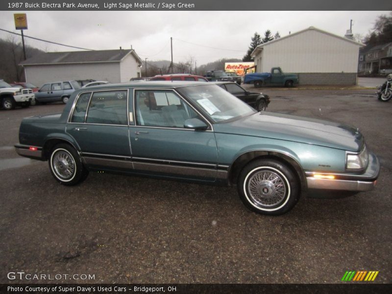 Light Sage Metallic / Sage Green 1987 Buick Electra Park Avenue