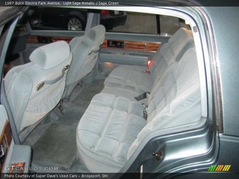 Rear Seat of 1987 Electra Park Avenue