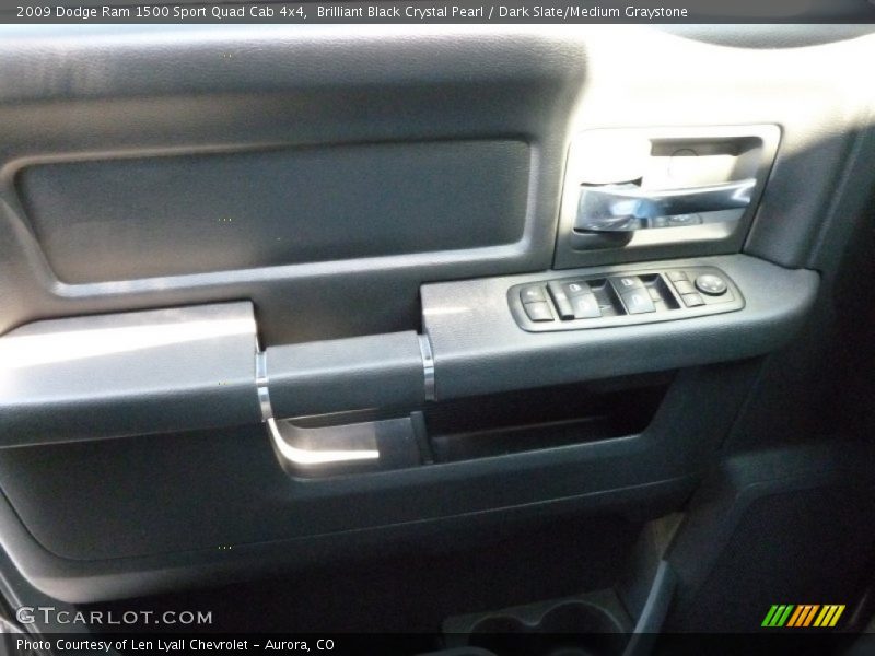 Brilliant Black Crystal Pearl / Dark Slate/Medium Graystone 2009 Dodge Ram 1500 Sport Quad Cab 4x4