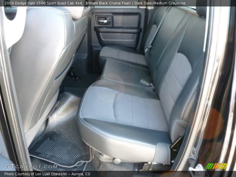 Brilliant Black Crystal Pearl / Dark Slate/Medium Graystone 2009 Dodge Ram 1500 Sport Quad Cab 4x4