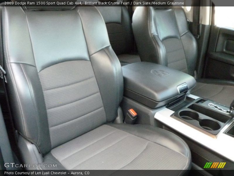 Brilliant Black Crystal Pearl / Dark Slate/Medium Graystone 2009 Dodge Ram 1500 Sport Quad Cab 4x4