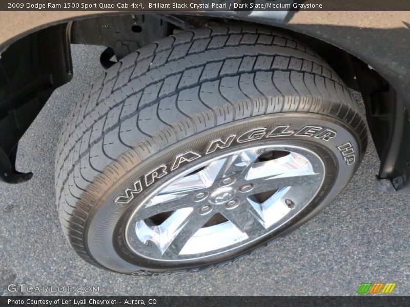 Brilliant Black Crystal Pearl / Dark Slate/Medium Graystone 2009 Dodge Ram 1500 Sport Quad Cab 4x4