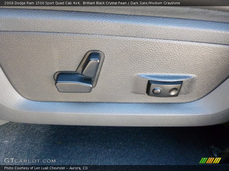 Brilliant Black Crystal Pearl / Dark Slate/Medium Graystone 2009 Dodge Ram 1500 Sport Quad Cab 4x4