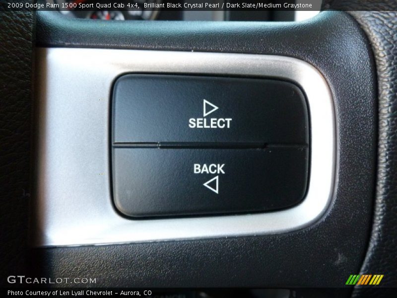 Brilliant Black Crystal Pearl / Dark Slate/Medium Graystone 2009 Dodge Ram 1500 Sport Quad Cab 4x4