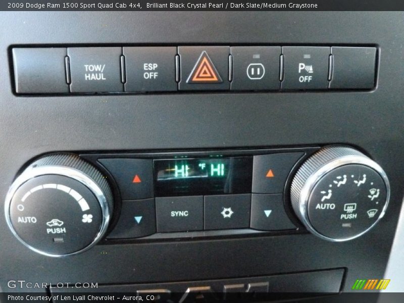 Brilliant Black Crystal Pearl / Dark Slate/Medium Graystone 2009 Dodge Ram 1500 Sport Quad Cab 4x4