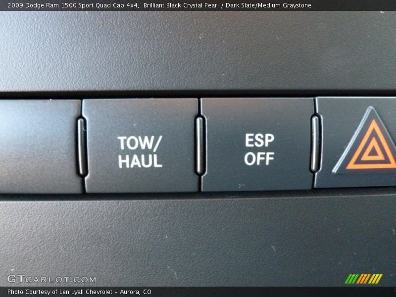 Brilliant Black Crystal Pearl / Dark Slate/Medium Graystone 2009 Dodge Ram 1500 Sport Quad Cab 4x4