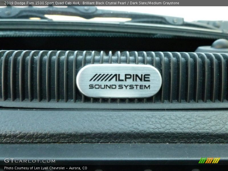 Brilliant Black Crystal Pearl / Dark Slate/Medium Graystone 2009 Dodge Ram 1500 Sport Quad Cab 4x4