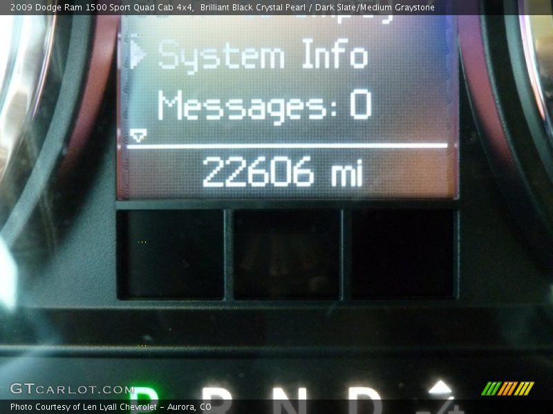 Brilliant Black Crystal Pearl / Dark Slate/Medium Graystone 2009 Dodge Ram 1500 Sport Quad Cab 4x4