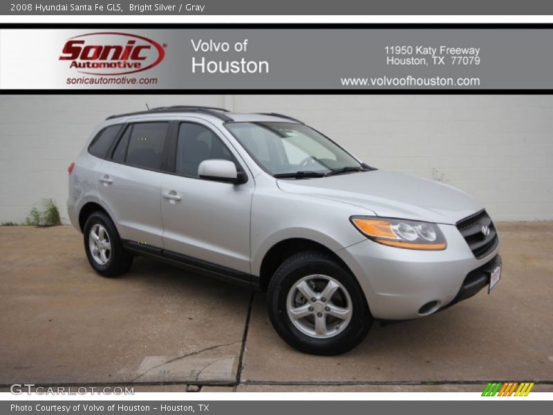 Bright Silver / Gray 2008 Hyundai Santa Fe GLS