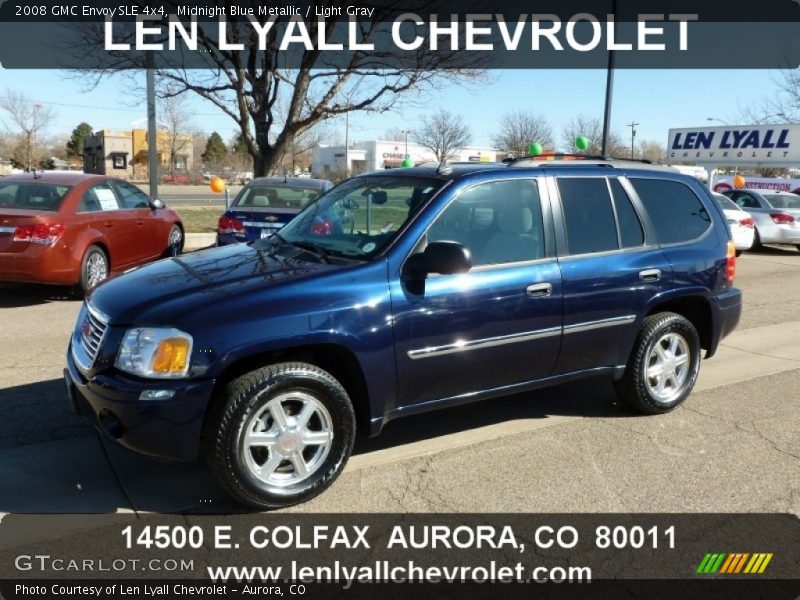 Midnight Blue Metallic / Light Gray 2008 GMC Envoy SLE 4x4