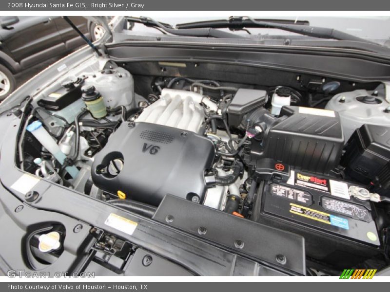 Bright Silver / Gray 2008 Hyundai Santa Fe GLS