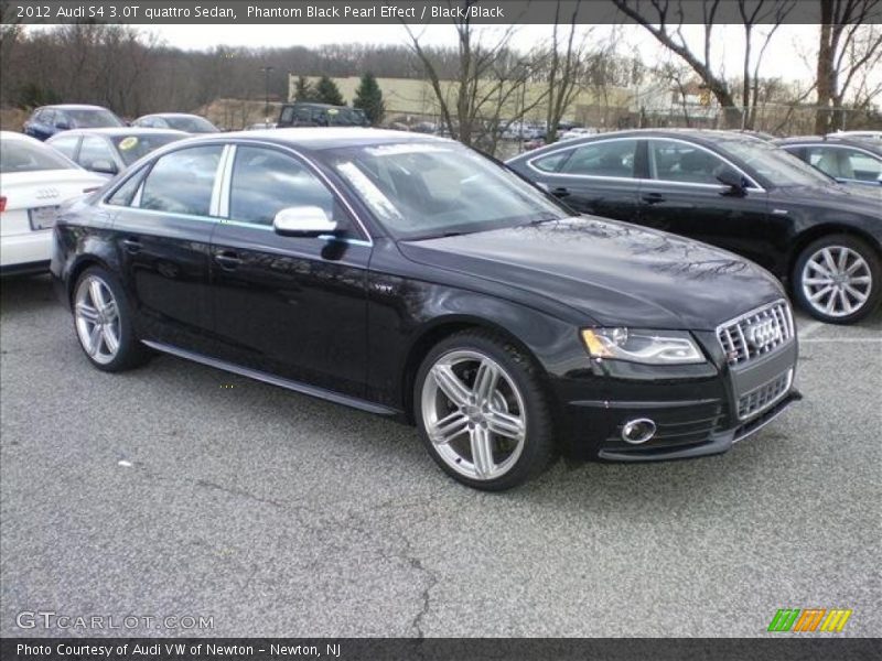 Phantom Black Pearl Effect / Black/Black 2012 Audi S4 3.0T quattro Sedan