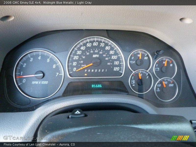Midnight Blue Metallic / Light Gray 2008 GMC Envoy SLE 4x4