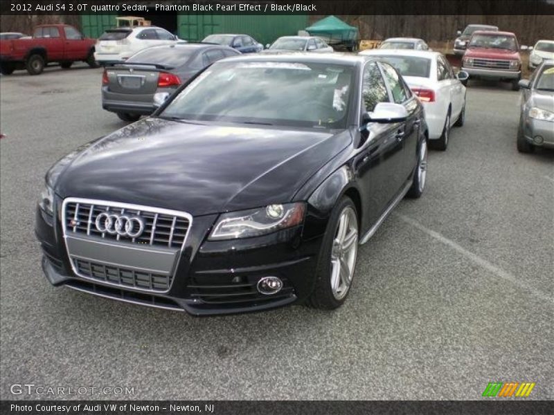 Phantom Black Pearl Effect / Black/Black 2012 Audi S4 3.0T quattro Sedan