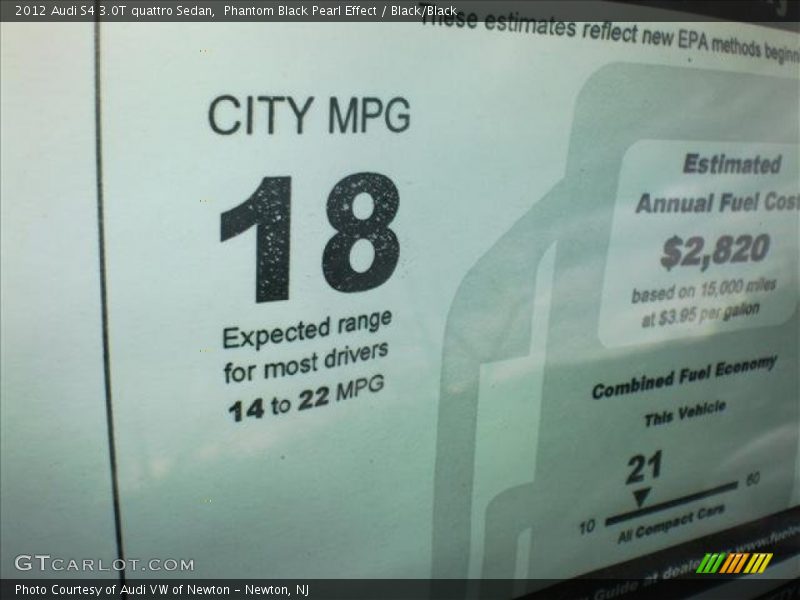 Phantom Black Pearl Effect / Black/Black 2012 Audi S4 3.0T quattro Sedan