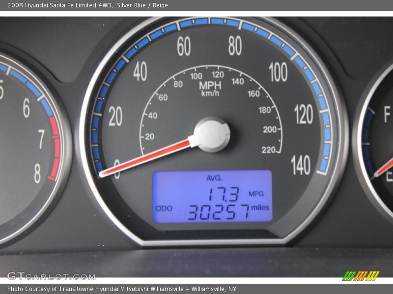 Silver Blue / Beige 2008 Hyundai Santa Fe Limited 4WD