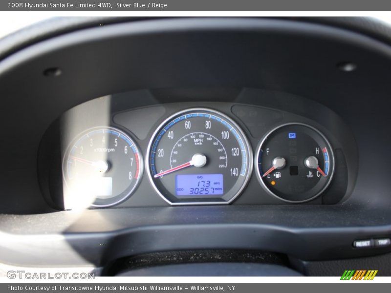 Silver Blue / Beige 2008 Hyundai Santa Fe Limited 4WD