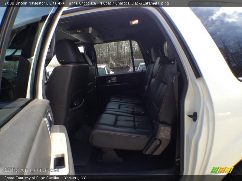 White Chocolate Tri Coat / Charcoal Black/Caramel Piping 2008 Lincoln Navigator L Elite 4x4