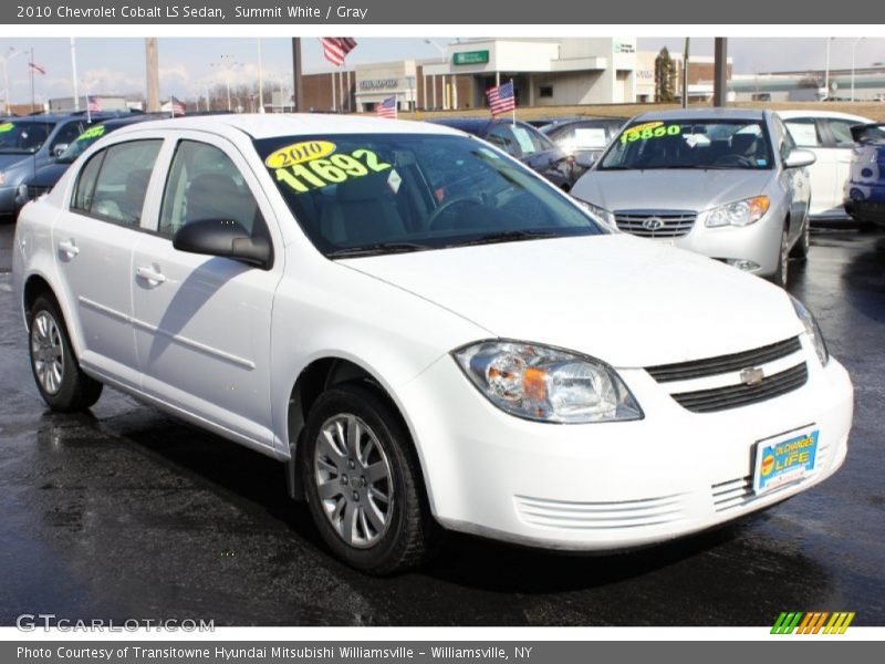 Summit White / Gray 2010 Chevrolet Cobalt LS Sedan