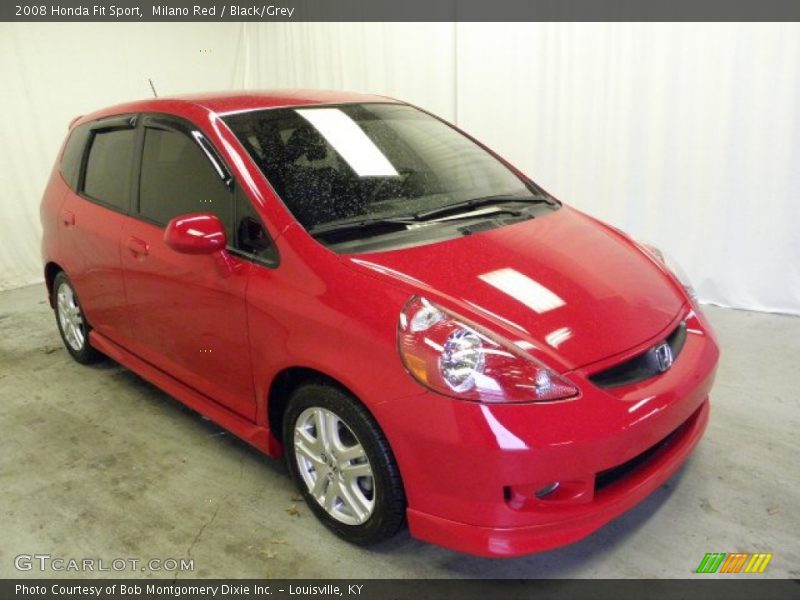 Milano Red / Black/Grey 2008 Honda Fit Sport