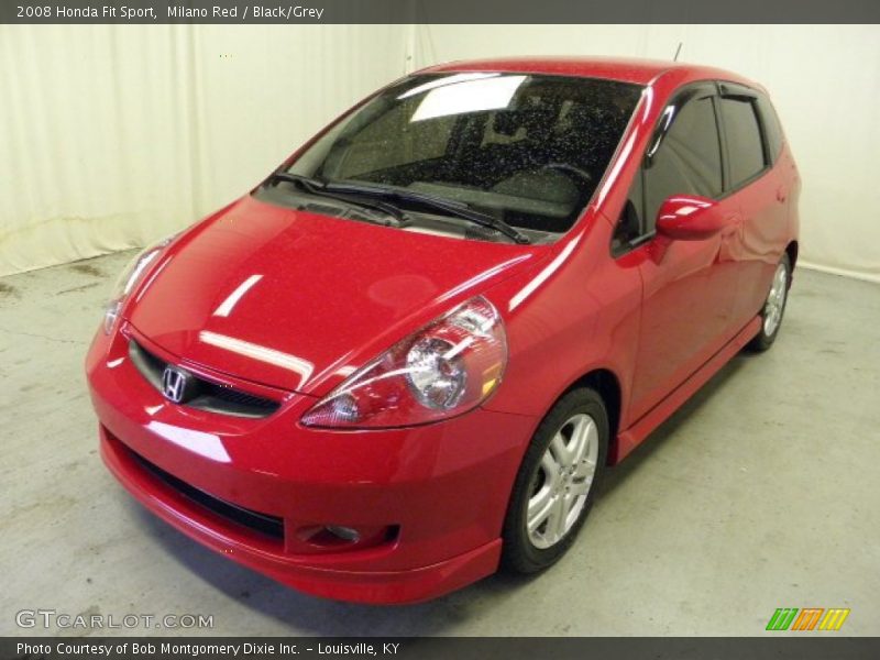 Milano Red / Black/Grey 2008 Honda Fit Sport