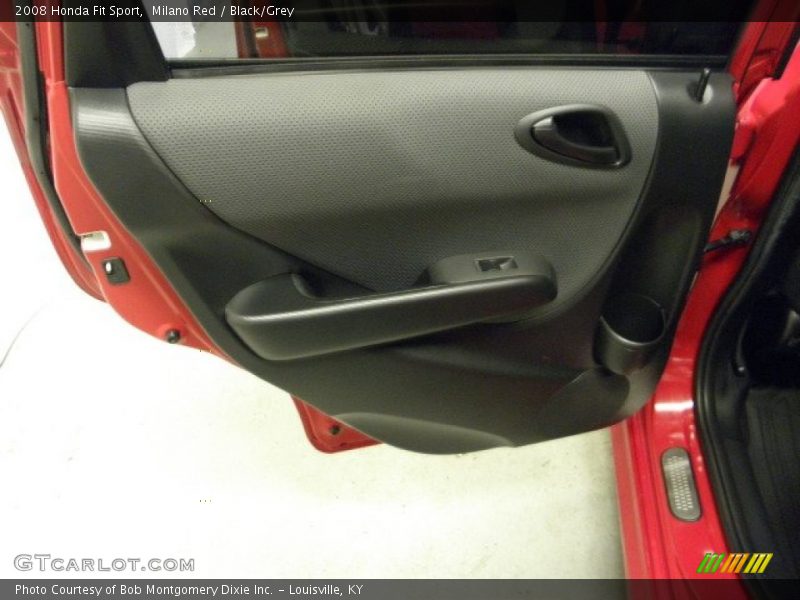 Milano Red / Black/Grey 2008 Honda Fit Sport