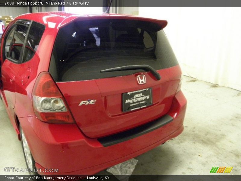 Milano Red / Black/Grey 2008 Honda Fit Sport
