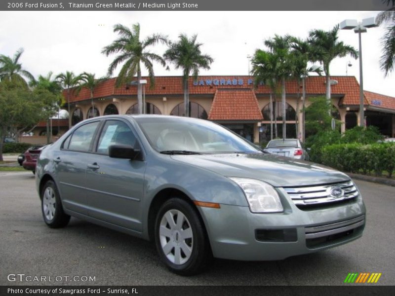 Titanium Green Metallic / Medium Light Stone 2006 Ford Fusion S