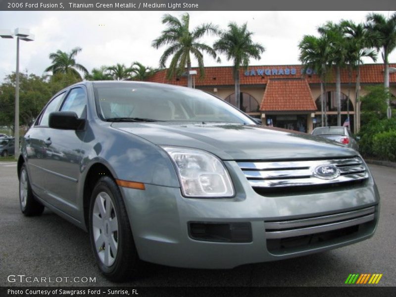 Titanium Green Metallic / Medium Light Stone 2006 Ford Fusion S