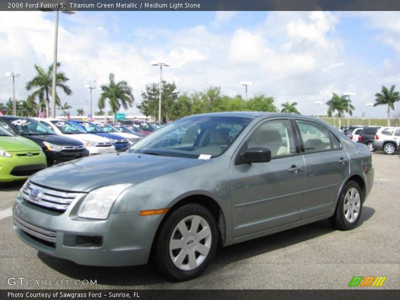 Titanium Green Metallic / Medium Light Stone 2006 Ford Fusion S
