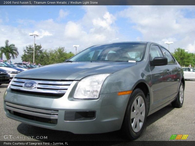 Titanium Green Metallic / Medium Light Stone 2006 Ford Fusion S
